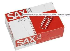 Sax Paper Clips 30mm