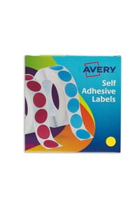 AVERY ROUND LABELS IN DISPENSER 19MM 1120 LABELS/PKT YW (24-508)