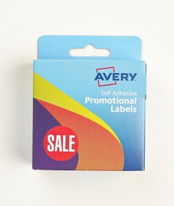 AVERY PROMOTIONAL LABELS IN DISPENSER "SALE " RED 24MM 500/PKT (50-127)