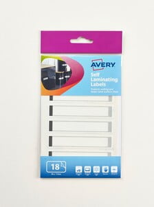 AVERY SELF LAMINATING LABELS 86X17MM 18LABELS/PKT (60-123)