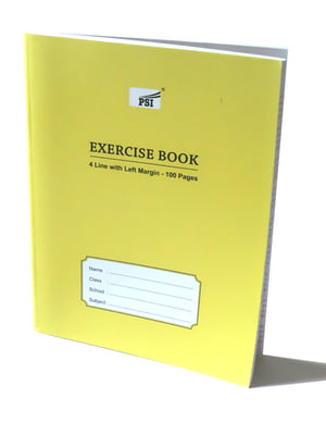 PSI Exercise Book 4 Line With Left Margin 100 Pages