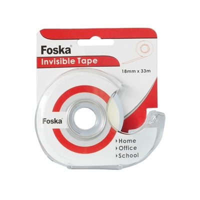 Foska Invisible Tape 18mm x33Yards w/ Dispenser