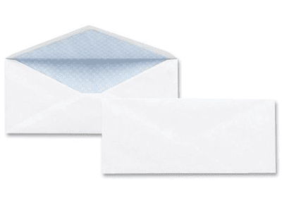 White letter envelope (4.5"x8.8")