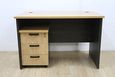 Office Desk with Pedestal 120cmx70cm