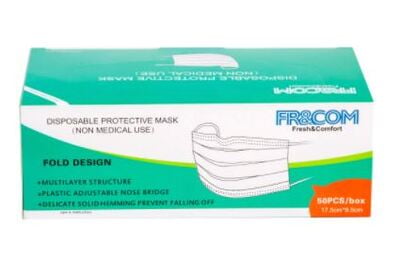 Fresh & Comfort Disposable Protective Mask White (Non Medical Use) 3ply 50pcs